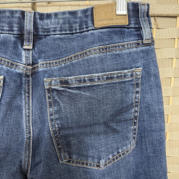 American Eagle Curvy Stovepipe Women’s 6 Long Medium Wash Blue Stretch Denim - Picture 5 of 11